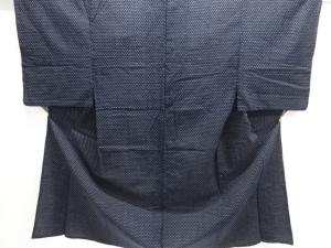 アンティーク　木綿本場久留米井桁絣男物単衣着物